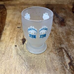 Hello Kitty‎ Merry Christmas Frosted Glass. Sanrio Goods.